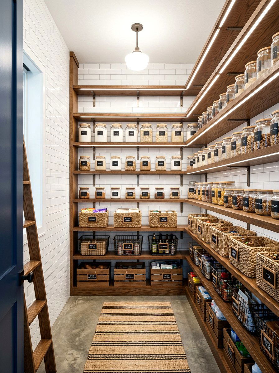 Kitchen Pantry Shelving - 25 Spring Cleaning Decor Ideas