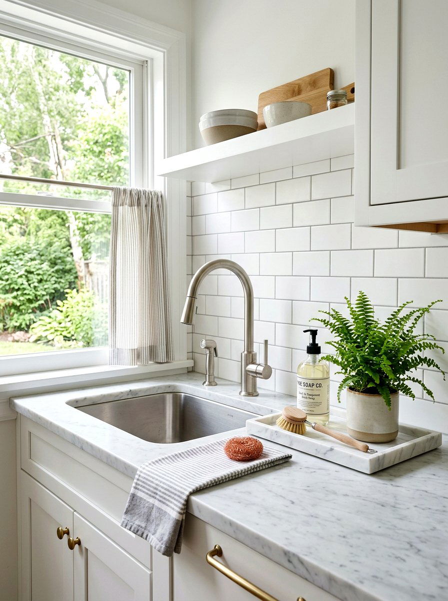 Kitchen Sink Marble Tray - 25 Spring Marble Tray Decor Ideas