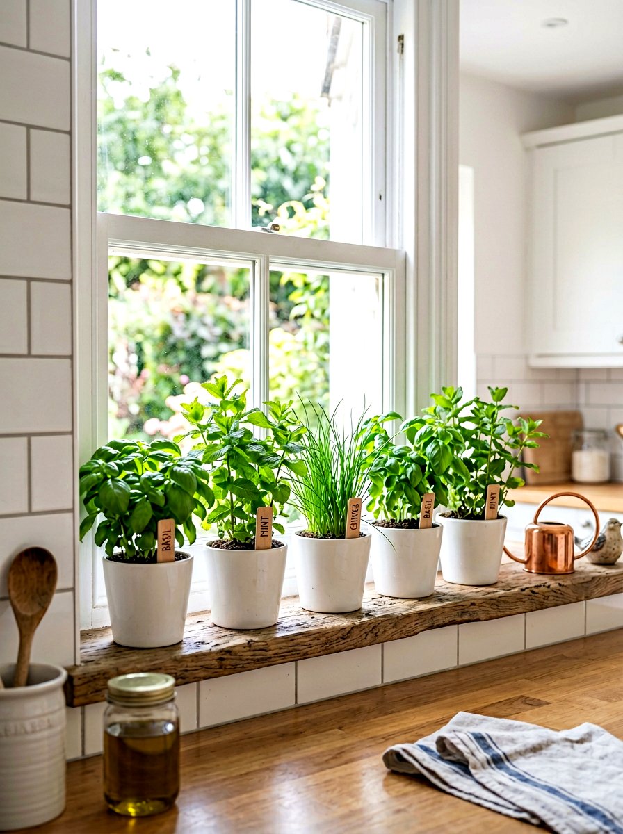 Kitchen Window Herb Garden - 25 Spring Home Tour Ideas