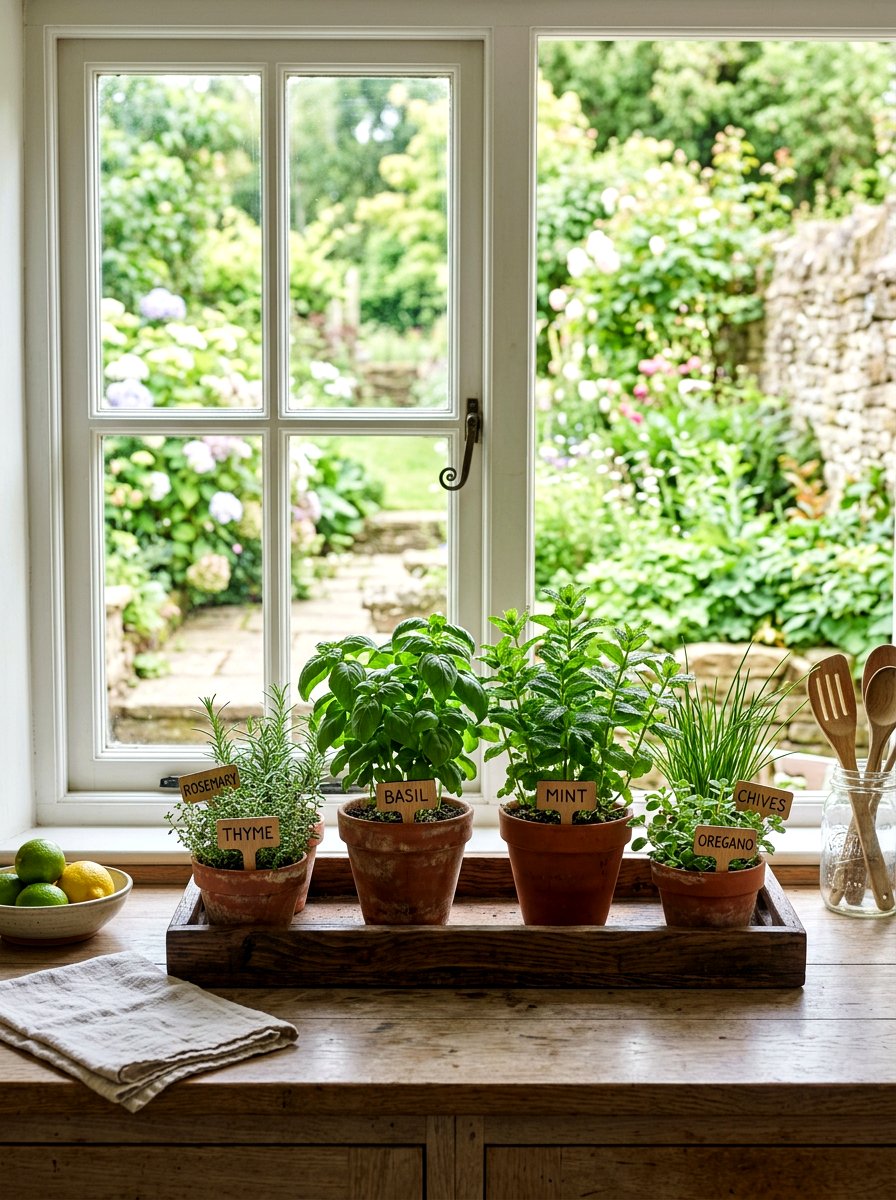 Kitchen herb garden - 25 Spring Kitchen Counter Decor Ideas
