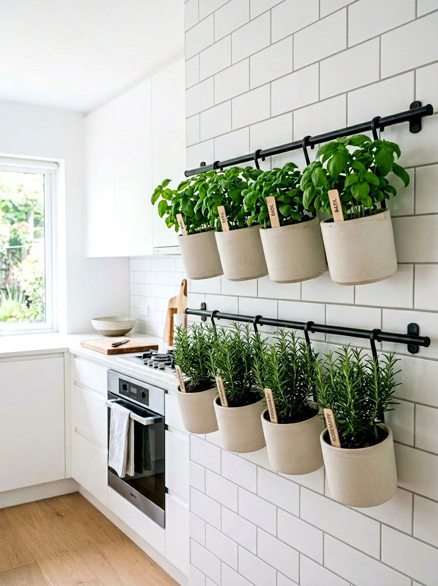 Kitchen herb garden wall - 25 Spring Greenery Decor Ideas