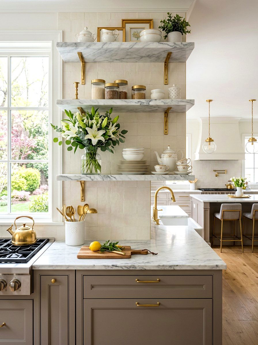 Kitchen shelf wood signs - 25 Spring Open Shelving Decor Ideas