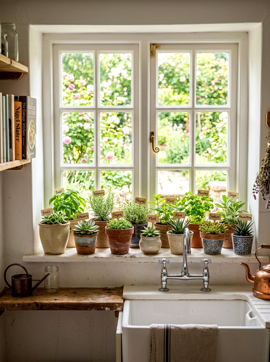 Kitchen window plants - 25 Spring Kitchen Refresh Ideas