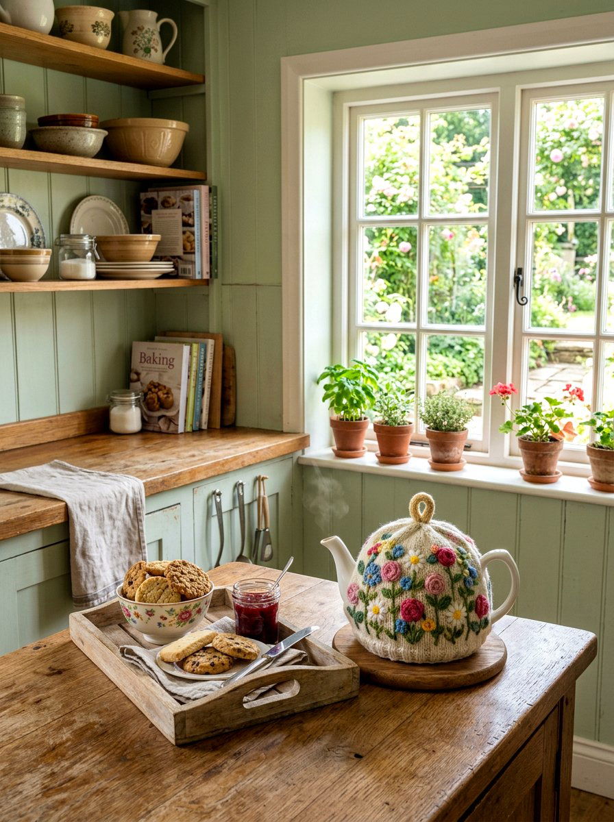 Knit Tea Cozy - 25 Spring Knit Decor Ideas