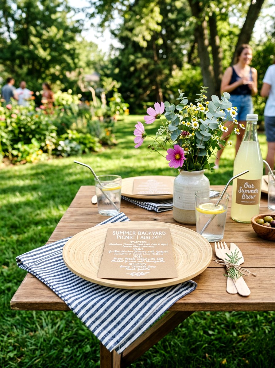 Kraft Paper Menu - 25 Spring Menu Card Ideas