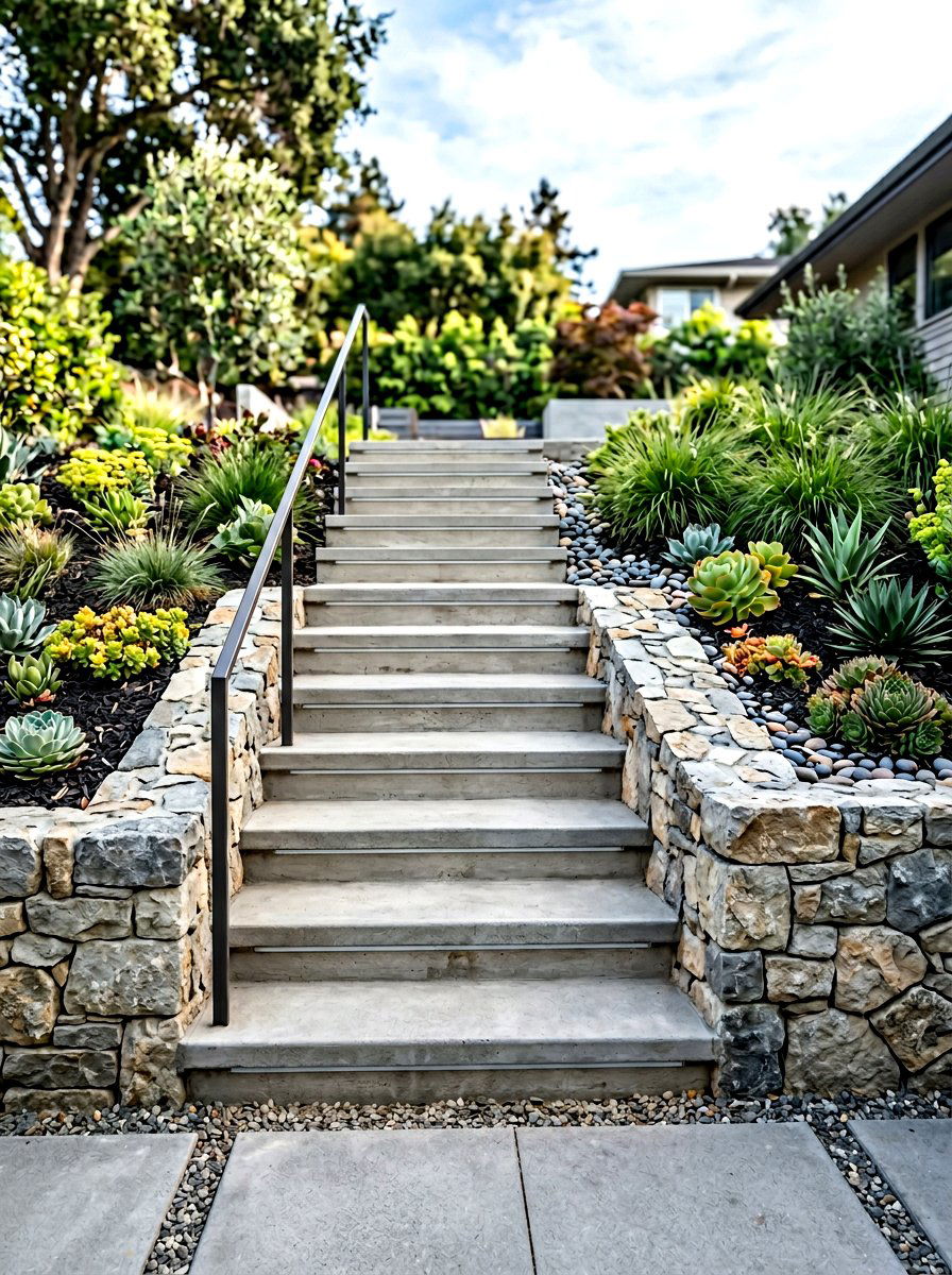 LED Strip Lighting Stairs - 25 Spring Outdoor Lighting Ideas