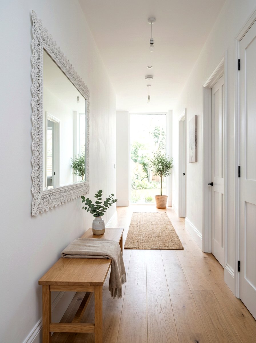 Lace Mirror Border - 25 Spring Lace Decor Ideas