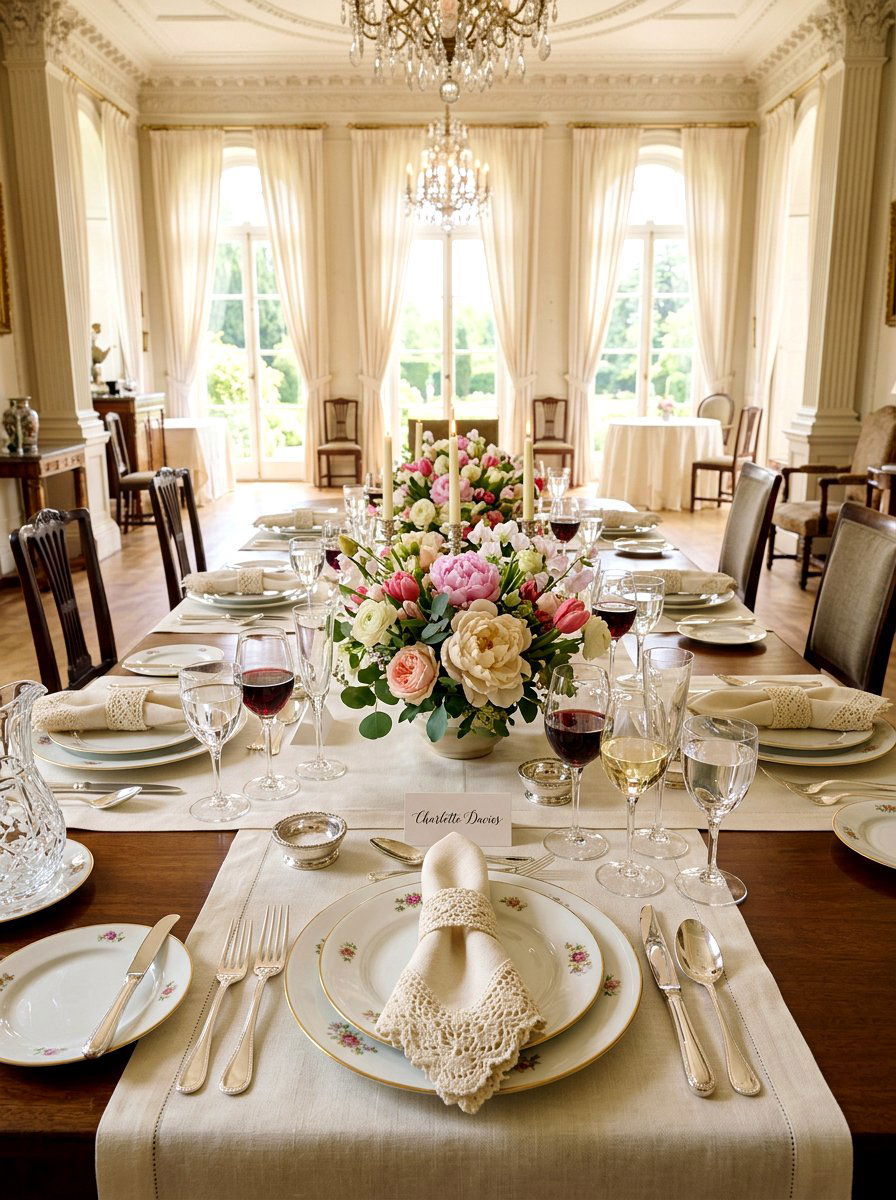 Lace Napkin Accents - 25 Spring Lace Decor Ideas