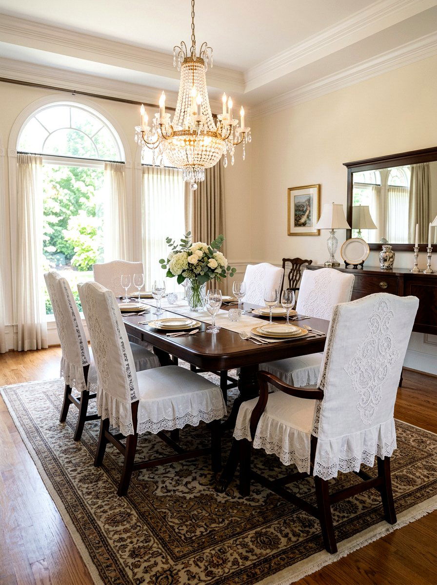 Lace Slipcovers For Chairs - 25 Spring Lace Decor Ideas