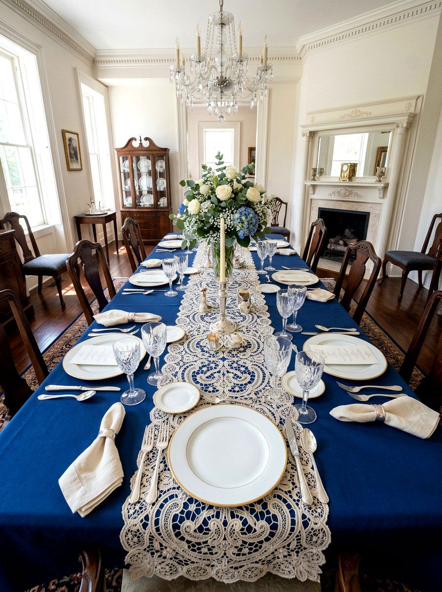 Lace Table Runner - 25 Spring High Tea Decor Ideas