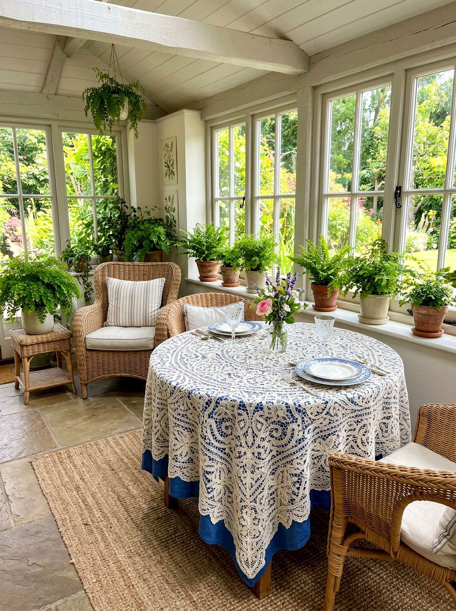 Lace Tablecloth - 25 Spring Tea Party Decor Ideas