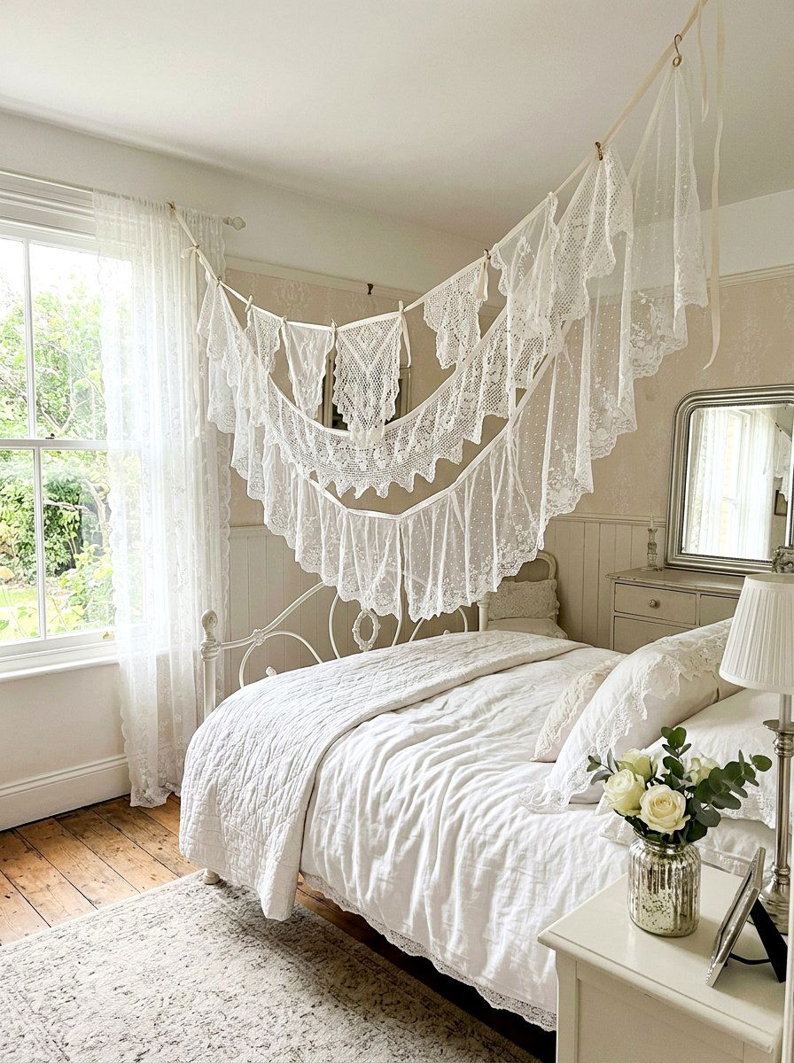 Lace Trim Banner - 25 Spring Bunting Ideas