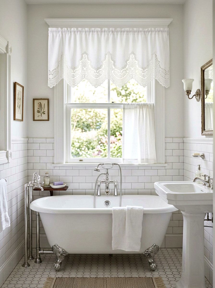 Lace Trim Valance - 25 Spring Valance Ideas