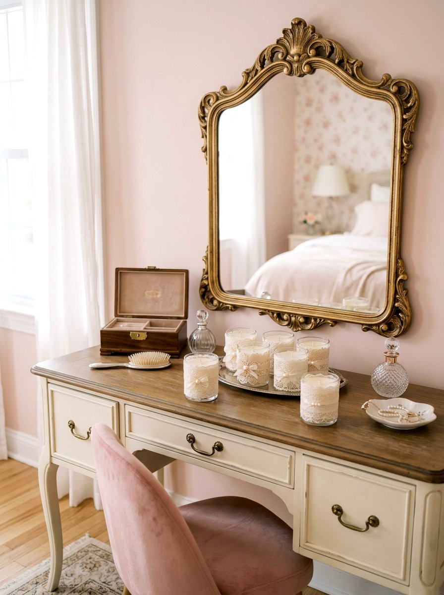 Lace Wrapped Glass Votive - 25 Spring Votive Candle Ideas