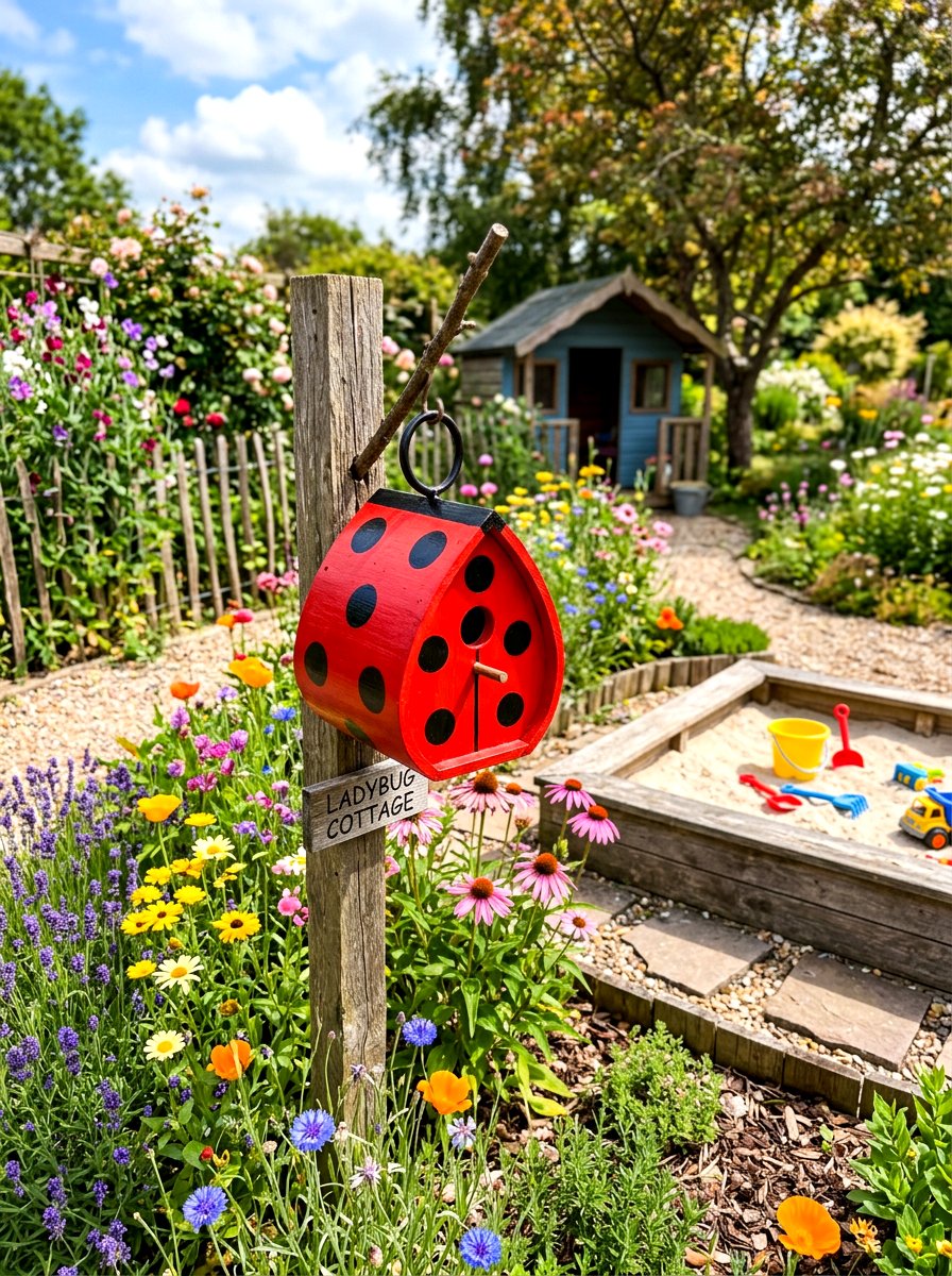 Ladybug Birdhouse - 25 Spring Birdhouse Painting Ideas