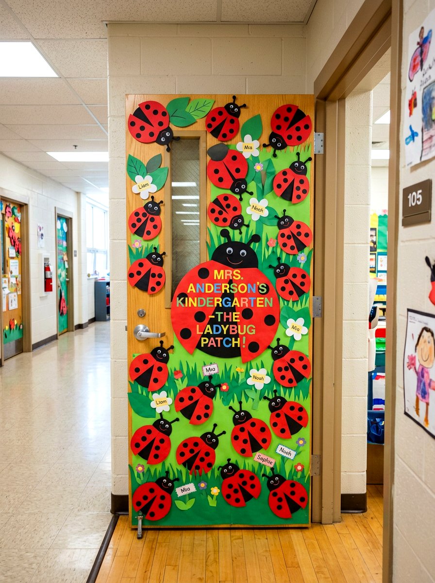 Ladybug Classroom Door - 25 Spring Door Decoration Ideas for Classroom