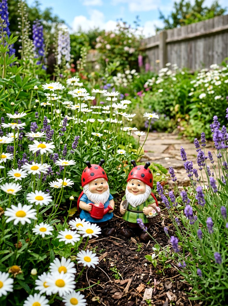 Ladybug Garden Gnomes - 25 Spring Ladybug Decor Ideas