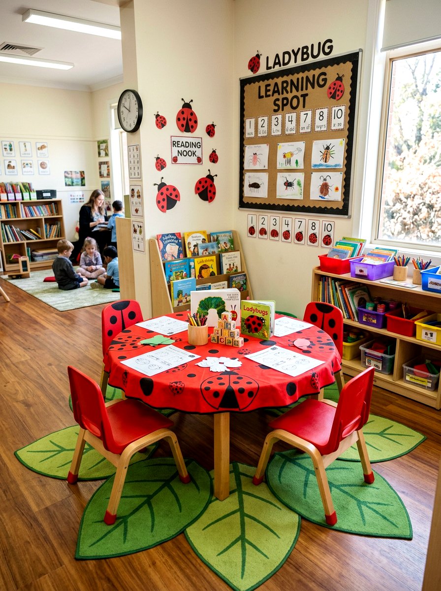 Ladybug Learning Corner - 25 Spring Classroom Decor Ideas