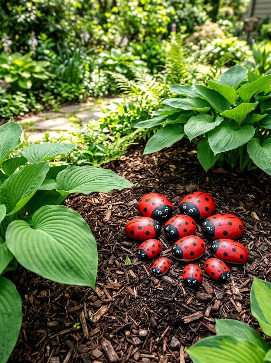 Ladybug Painted Rock - 25 Spring Painted Rock Ideas for Garden