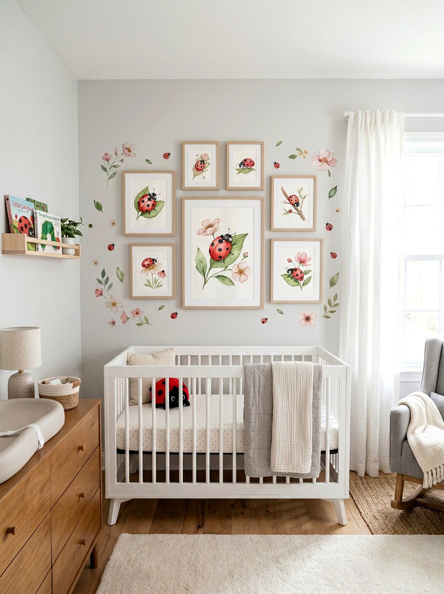 Ladybug Wall Art for Nursery - 25 Spring Ladybug Decor Ideas