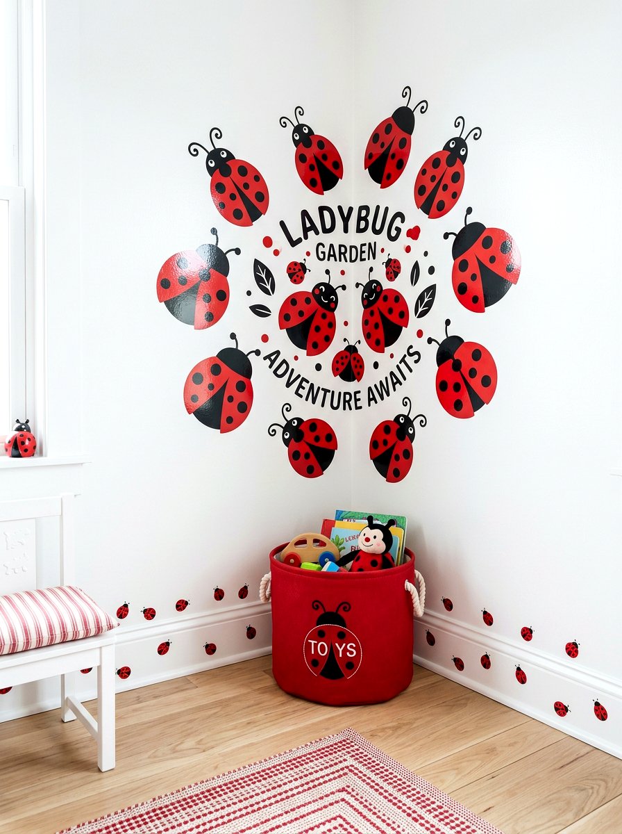 Ladybug Wall Art - 25 Spring Toddler Room Decor Ideas