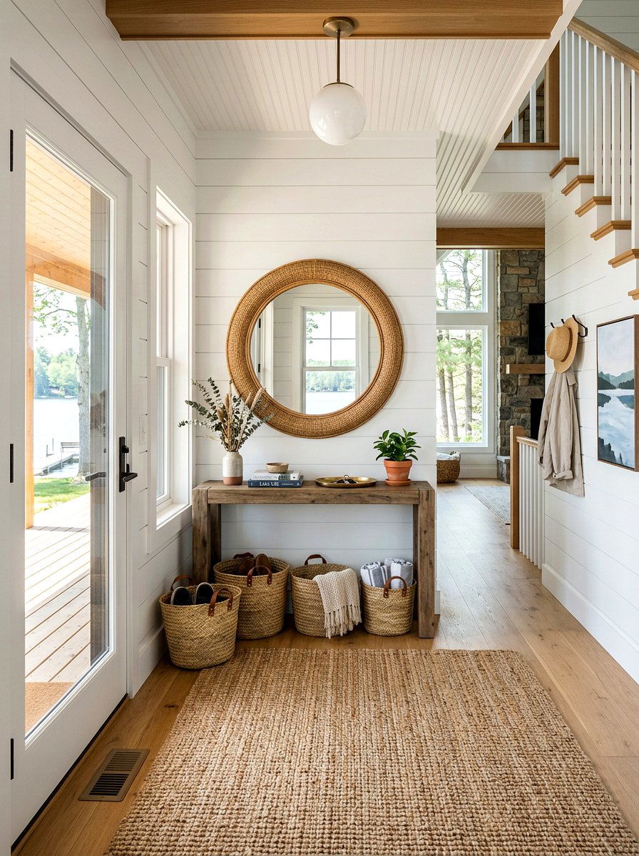 Lake house entryway - 25 Spring Lake House Decor Ideas