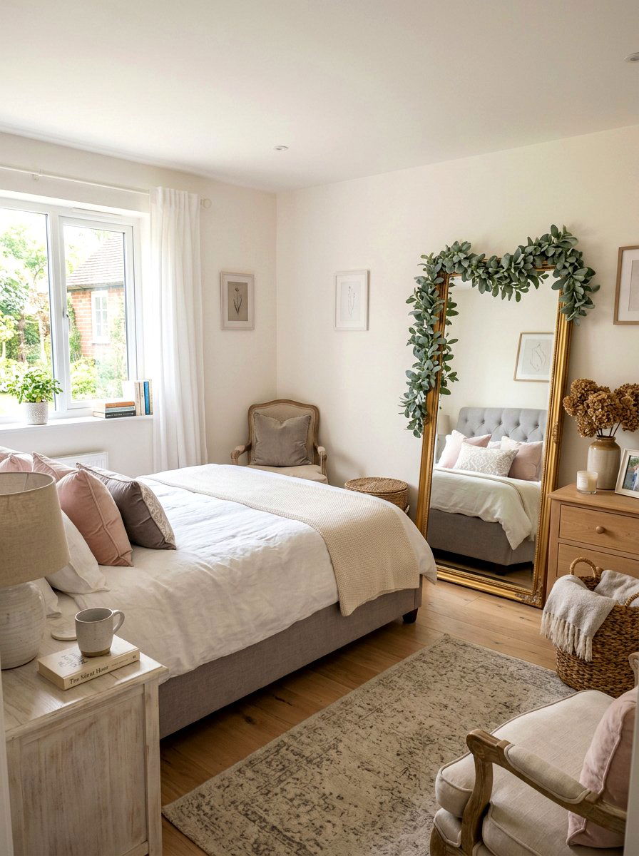 Lambs Ear Mirror Accent - 25 Spring Greenery Garland Ideas