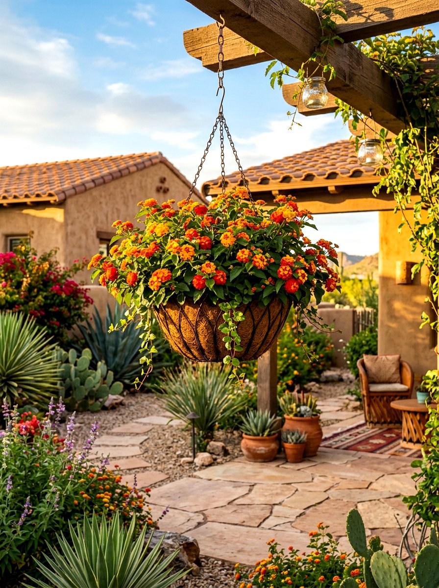 Lantana Hanging Basket - 25 Spring Hanging Basket Flower Ideas