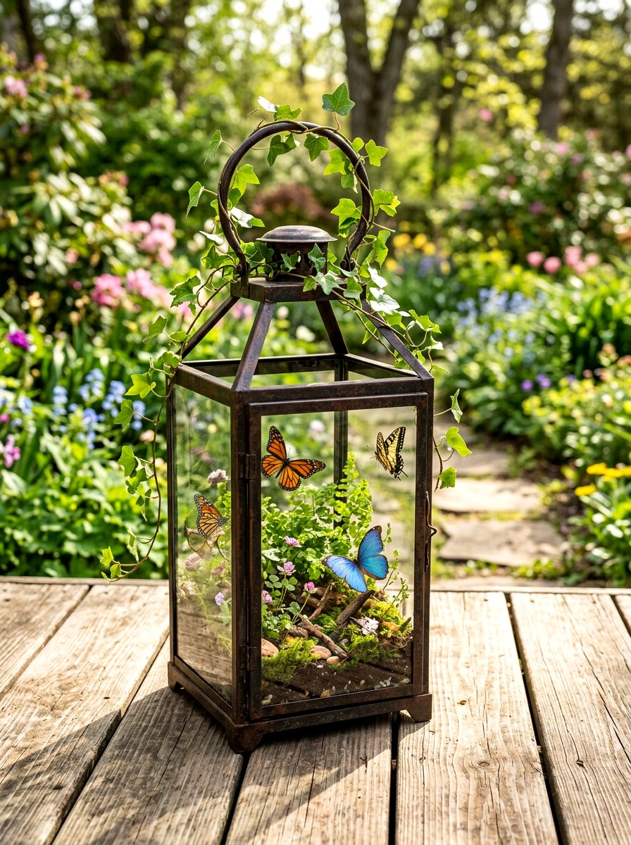 Lantern butterfly terrarium - 25 Spring Butterfly Terrarium Ideas