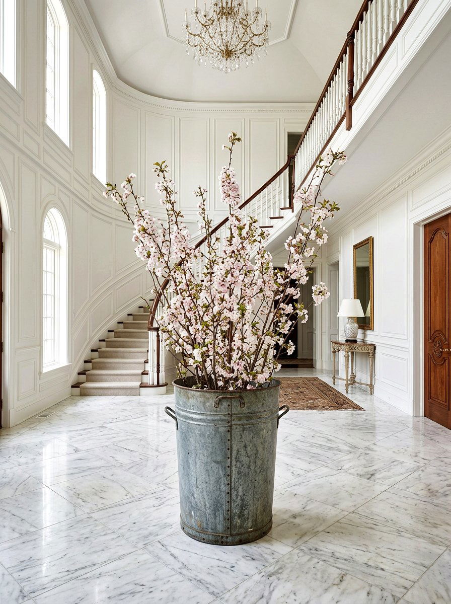 Large Floor Flower Bucket - 25 Spring Flower Bucket Ideas
