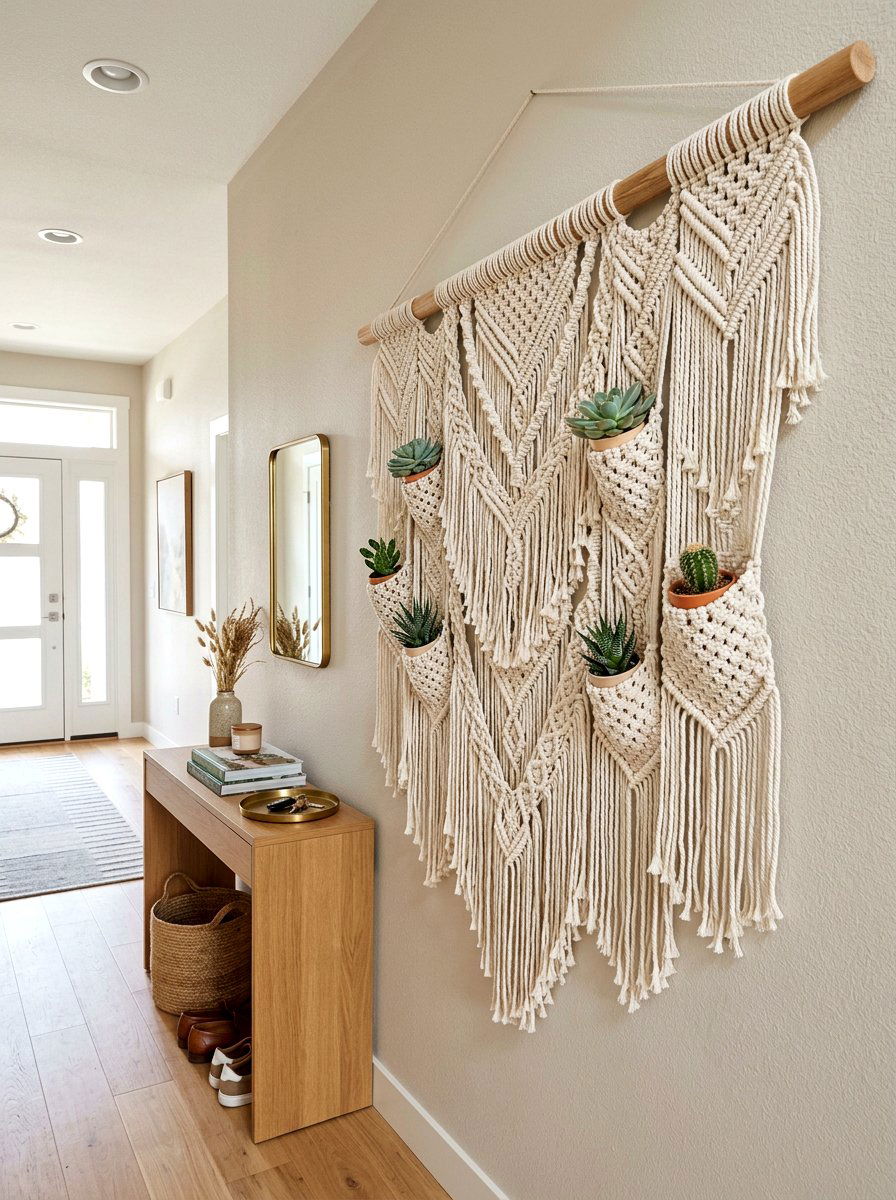 Large Macrame Wall Hanging With Plants - 25 Spring Macrame Plant Hanger Ideas