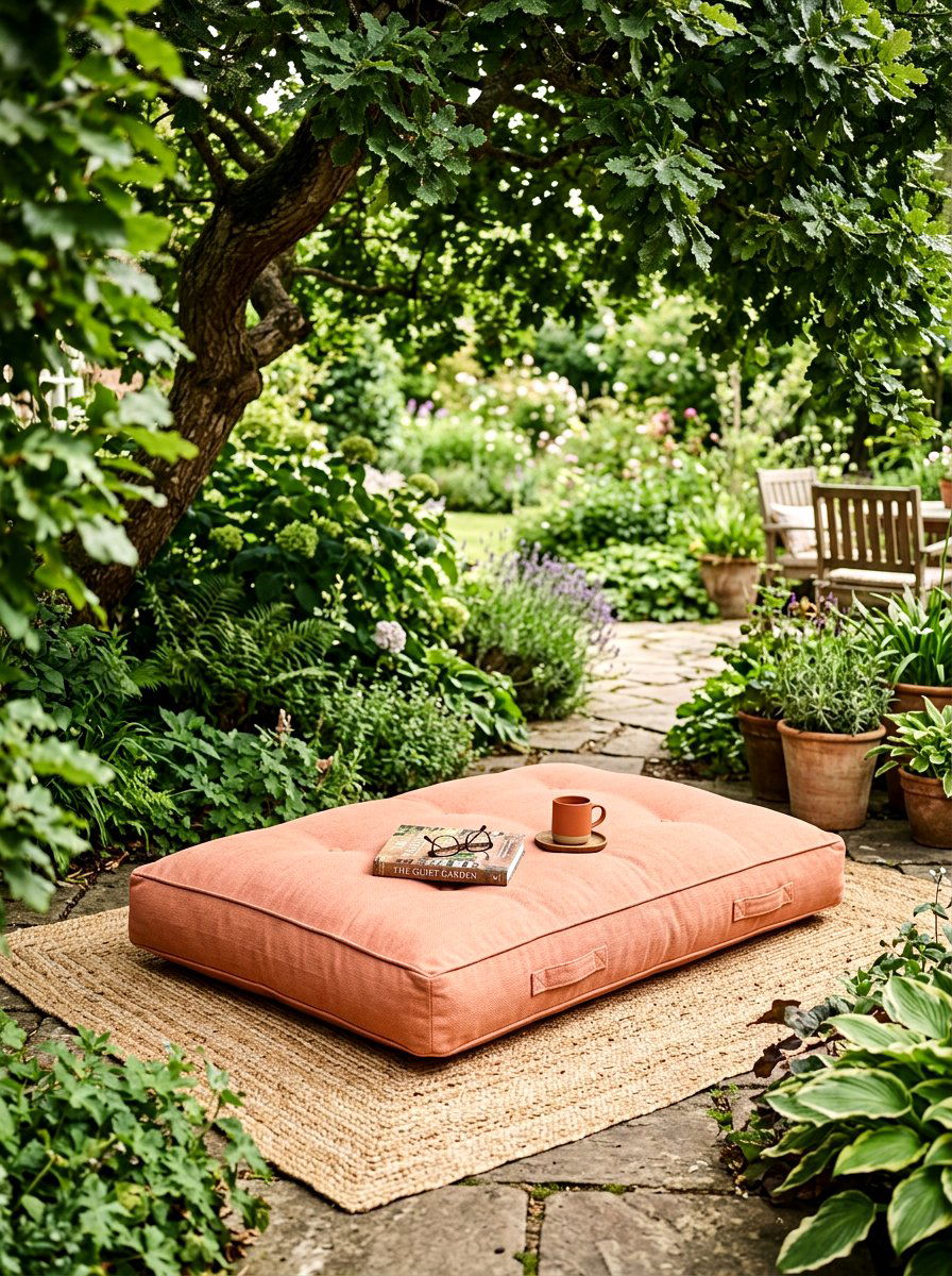 Large Outdoor Floor Cushion - 25 Spring Picnic Decor Ideas