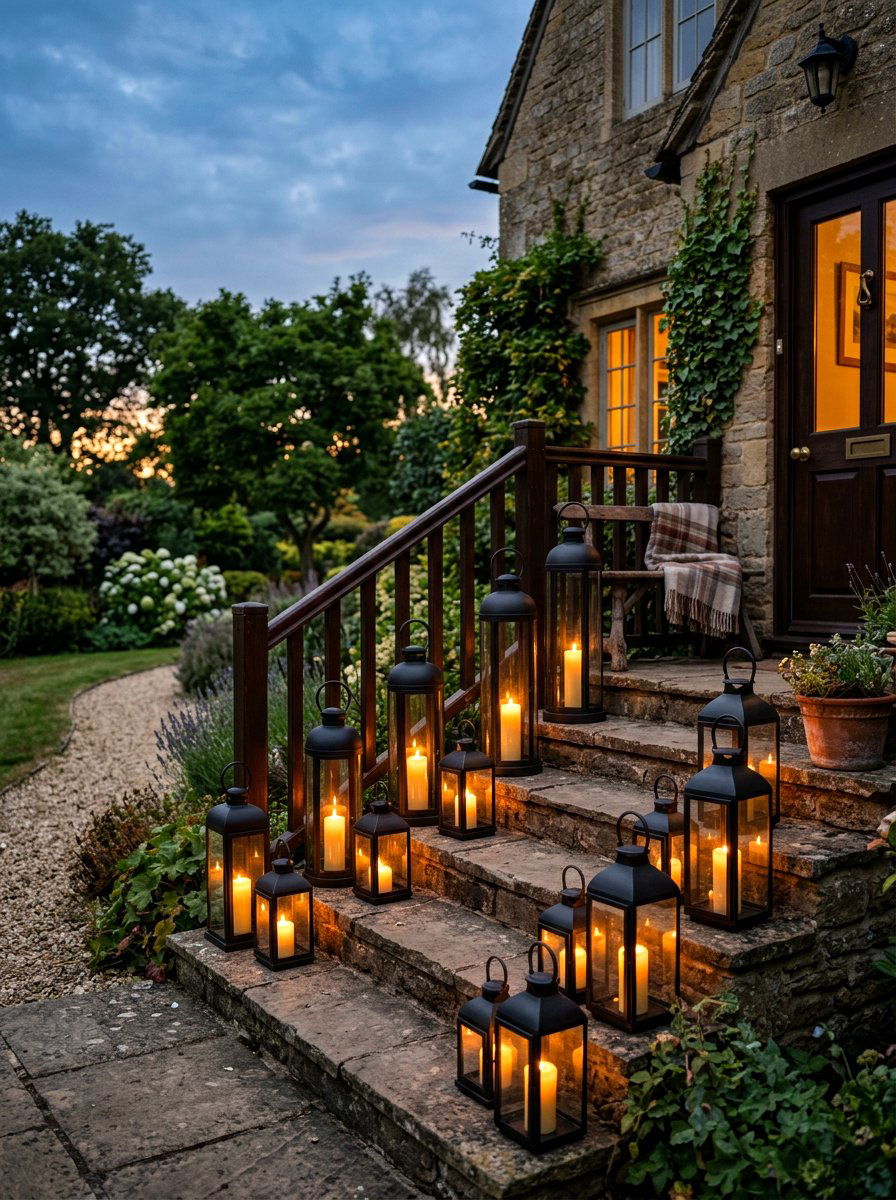 Large Outdoor Lantern Grouping - 25 Porch Spring Decor Ideas