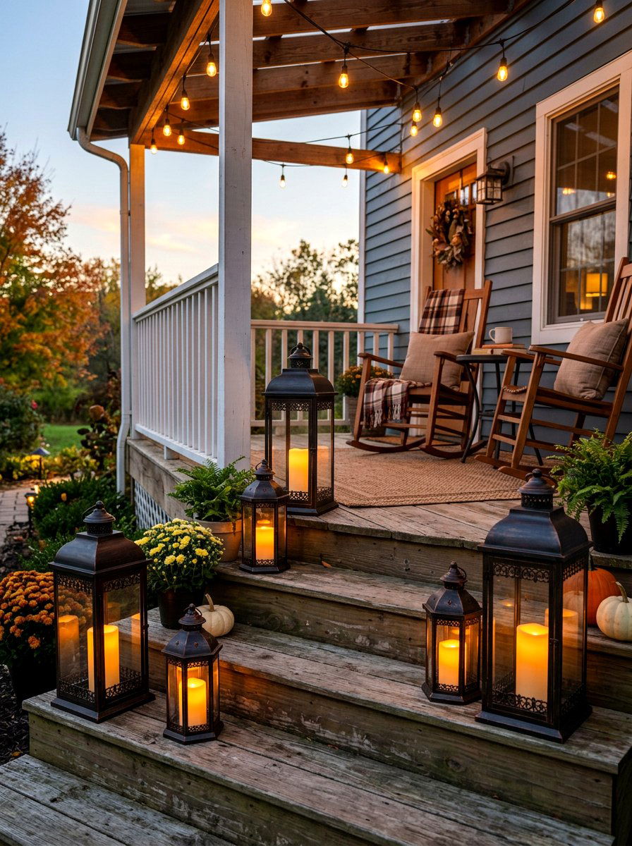 Large Outdoor Lanterns - 25 Back Porch Spring Decor Ideas