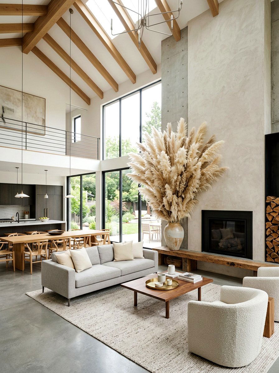 Large Pampas Grass Arrangement - 25 Spring Dried Pampas Grass Ideas