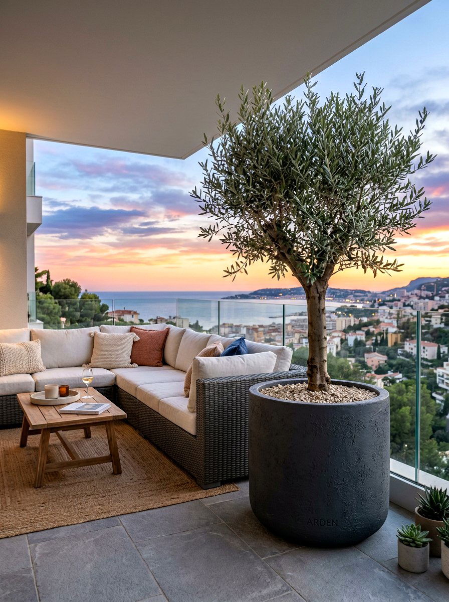 Large floor planter - 25 Spring Balcony Planter Ideas