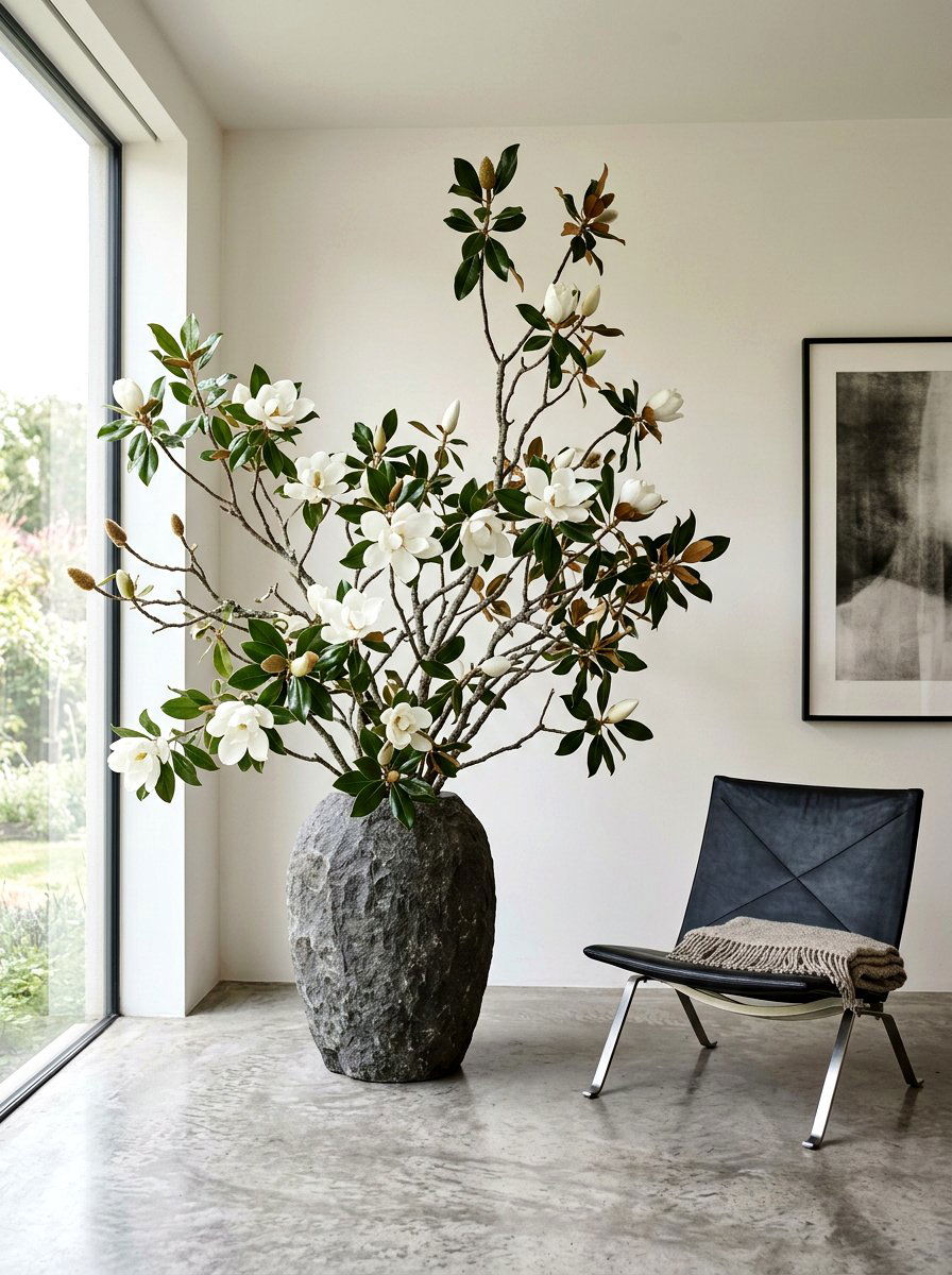 Large floor vase magnolia - 25 Spring Magnolia Branch Ideas