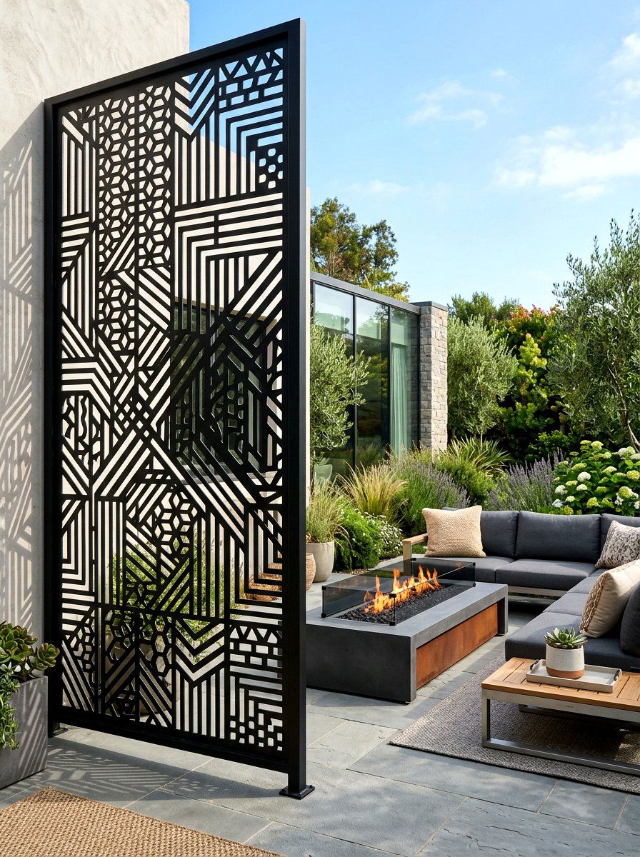 Laser cut screen - 25 Spring Balcony Privacy Screen Ideas
