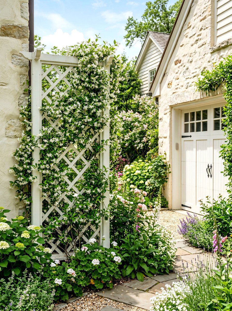 Lattice Trellis For Garage - 25 Spring Garage Door Decor Ideas