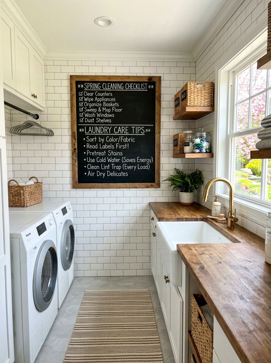 Laundry Room Spring Refresh - 25 Spring Chalkboard Sign Ideas