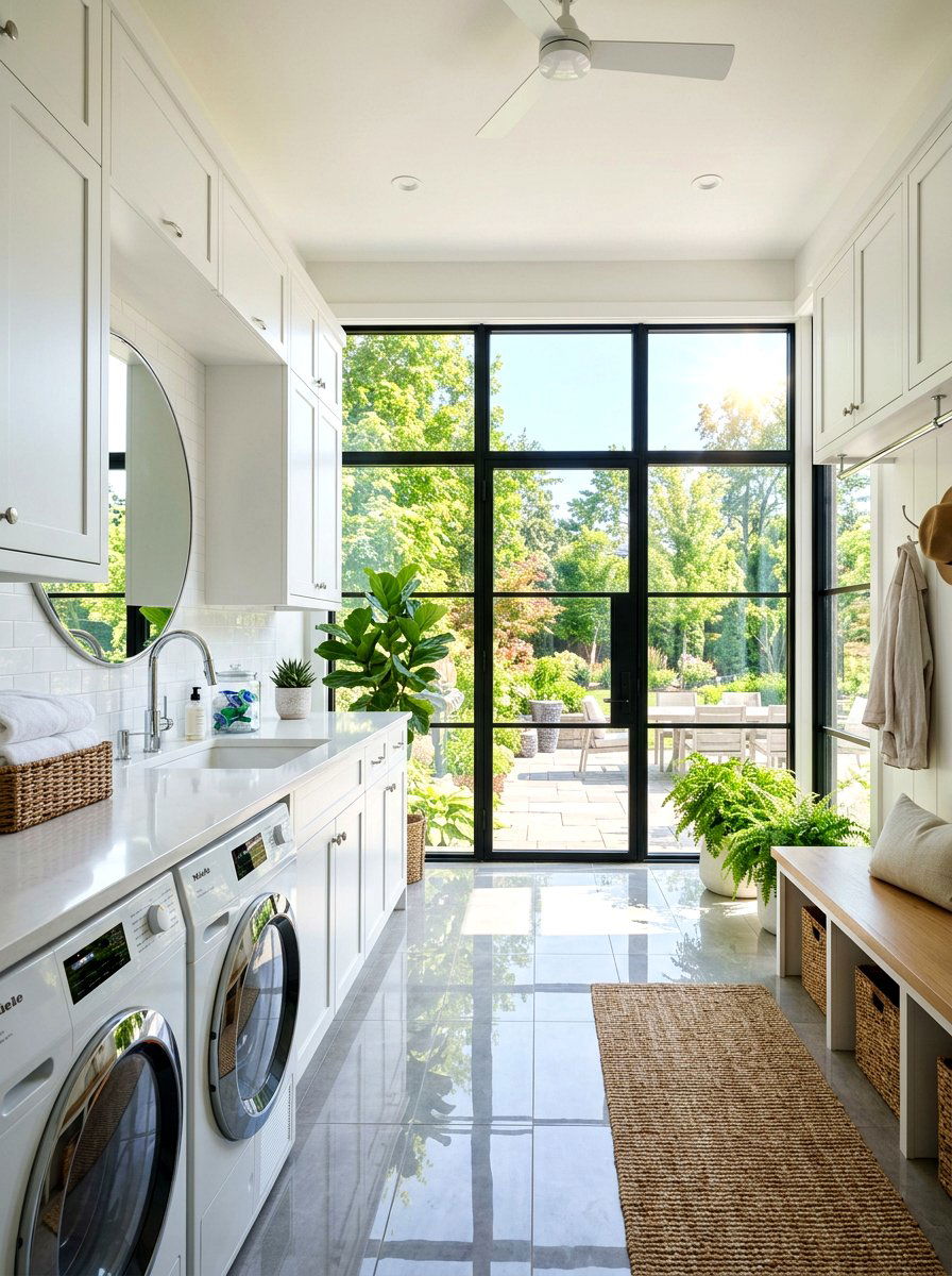 Laundry room windows - 25 Spring Laundry Room Decor Ideas