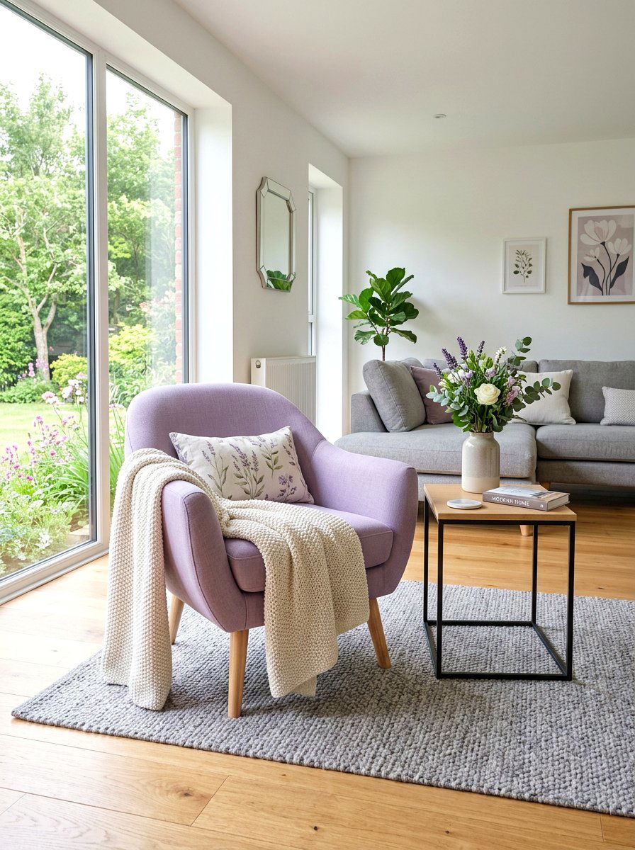 Lavender Accent Chair - 25 Spring Chalk Paint Furniture Ideas