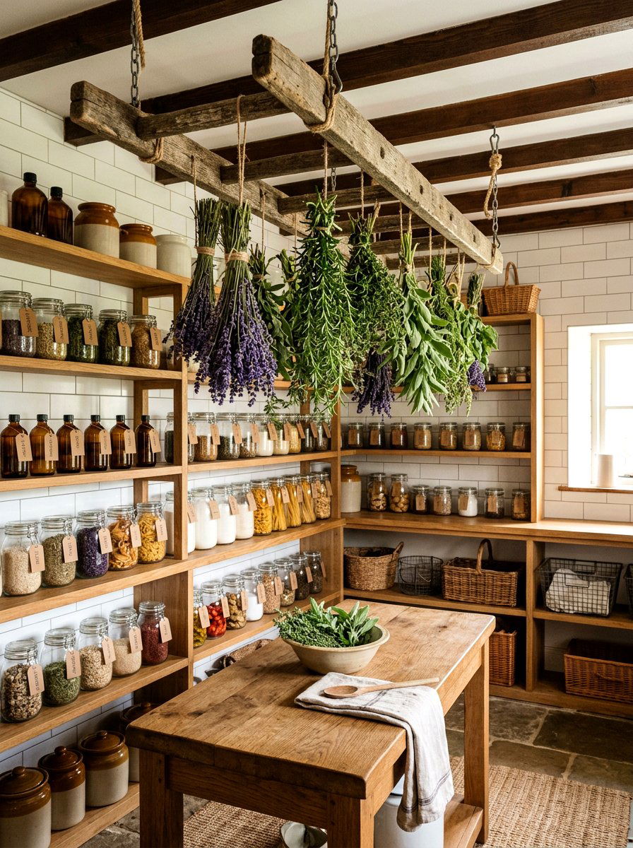 Lavender And Herb Chandelier - 25 Spring Flower Chandelier Ideas