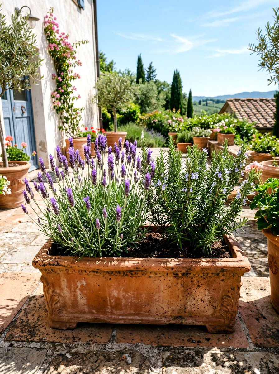 Lavender And Rosemary Planter Box - 25 Spring Planter Box Ideas