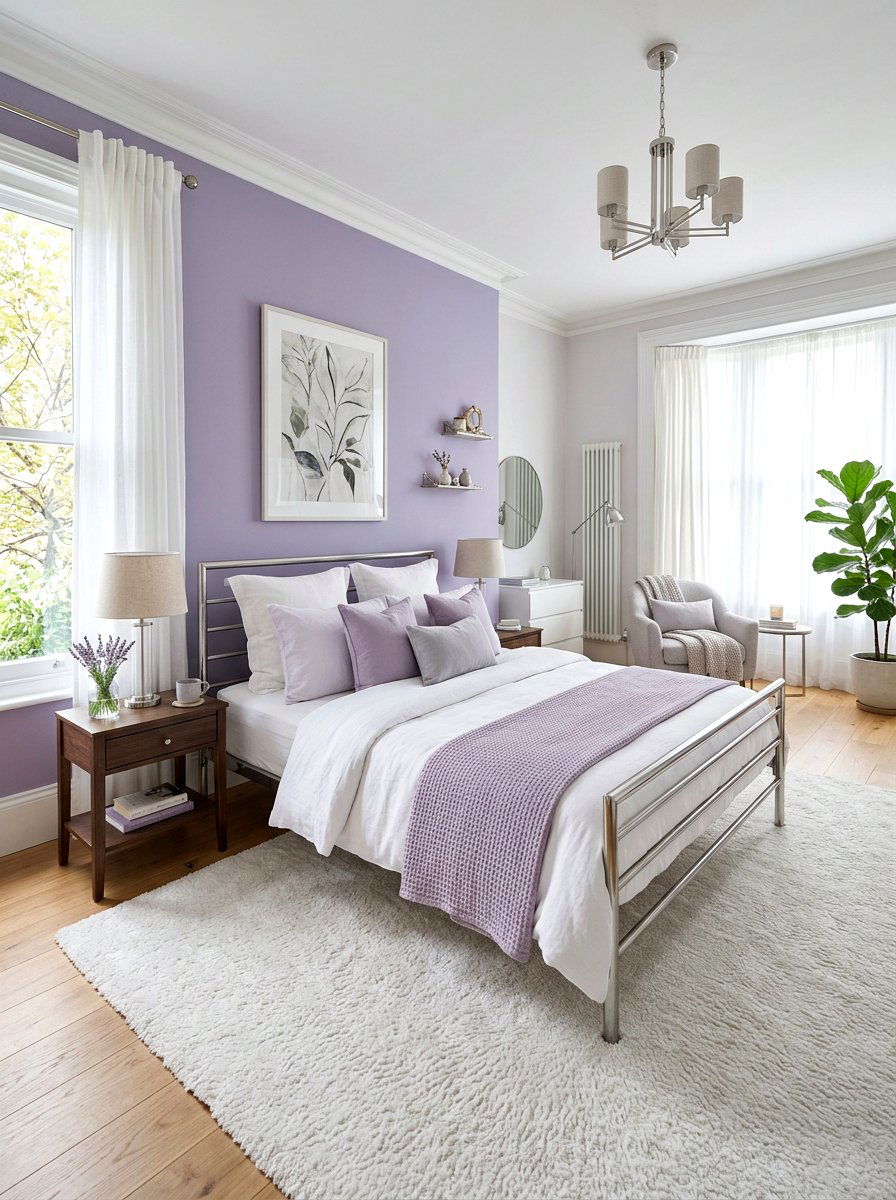 Lavender Bedroom Accent Wall - 25 Spring Accent Wall Ideas