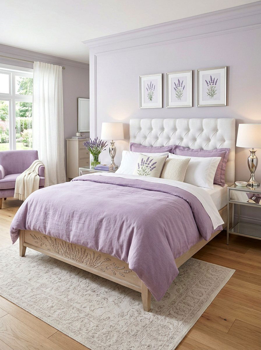 Lavender Bedroom Decor - 25 Spring Bed Frame Decor Ideas
