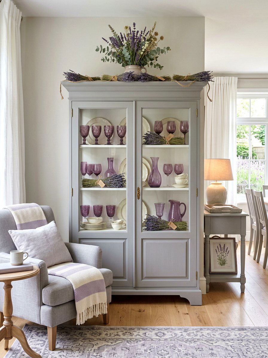 Lavender Bundle - 25 Spring China Cabinet Decor Ideas