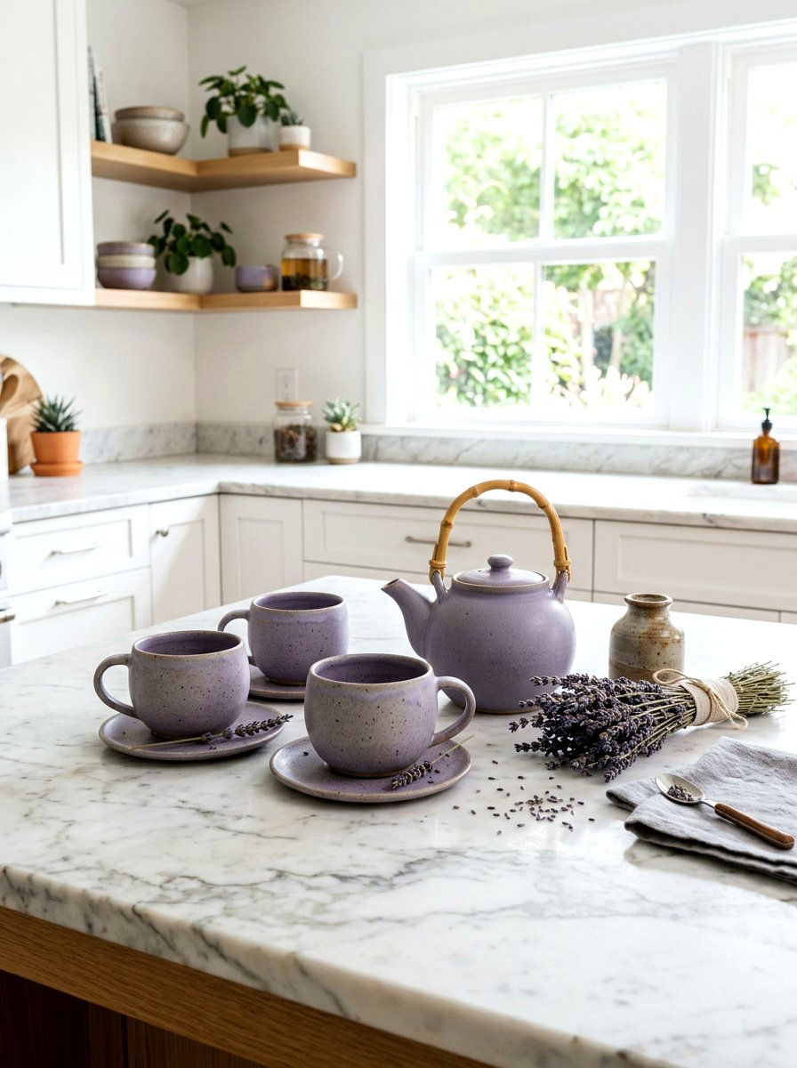 Lavender Ceramic Tea Set - 25 Spring Tea Set Ideas