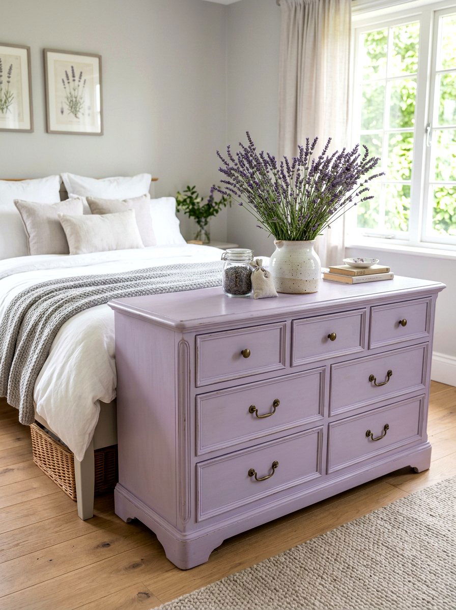 Lavender Chest - 25 Spring Decoupage Furniture Ideas
