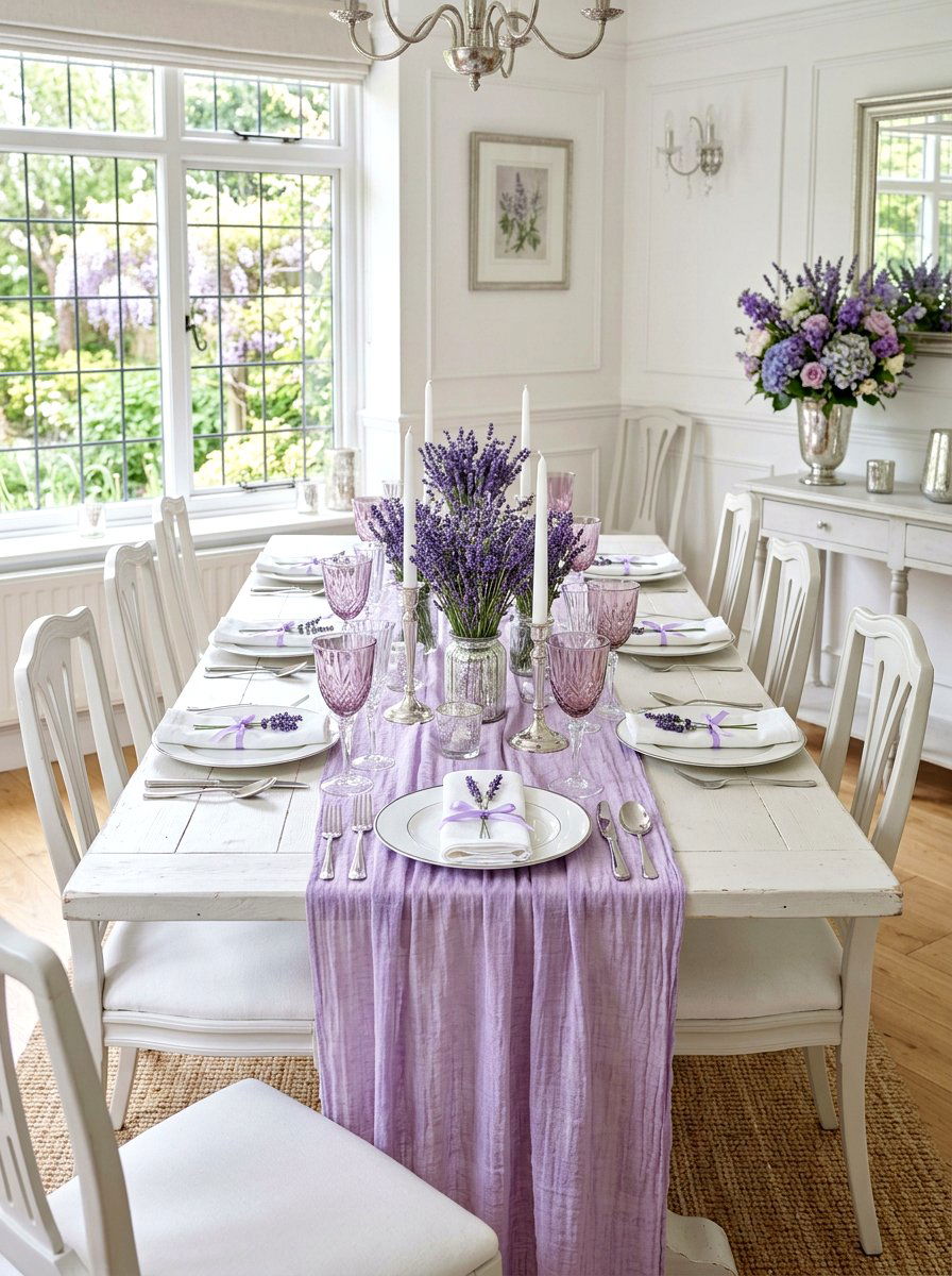 Lavender Color Palette Decor - 25 Spring Champagne Brunch Ideas